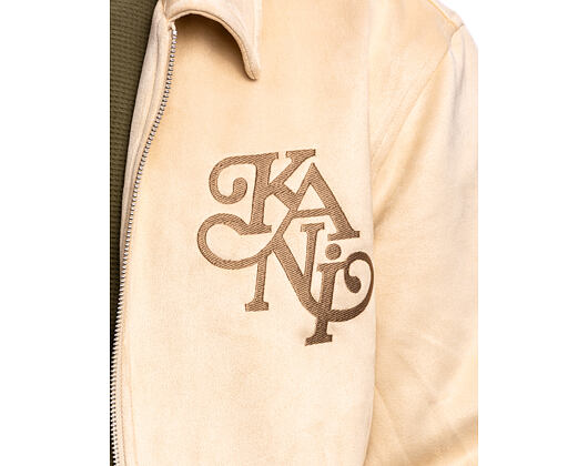 Bunda Karl Kani - Legacy Faux Suede Bowling Jacket - Beige