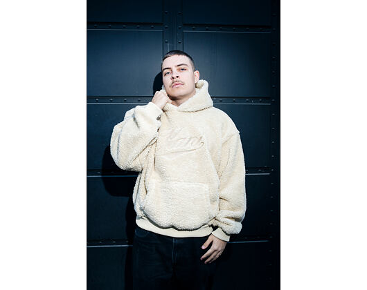 Mikina Karl Kani - Cursive Varsity Teddy Os Hoodie