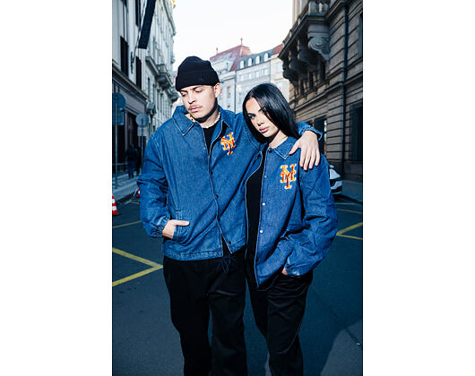 Bunda New Era - MLB Denim Coach Jacket - NY Mets - Denim