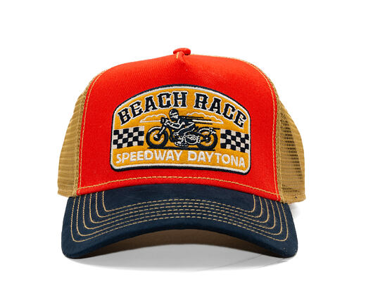 Kšiltovka Stetson - Trucker Cap Beach Race by FWS - Blue/Orange