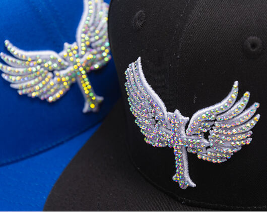 Kšiltovka Reflection Luxury Shine Loud Snapback - Satin Black / White