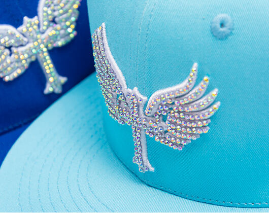 Kšiltovka Reflection Luxury Shine Loud Snapback - Baby Blue / White