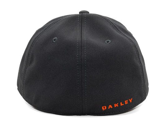 Kšiltovka Oakley - Bark Embossed Hat - Pitch Black/Flame Red