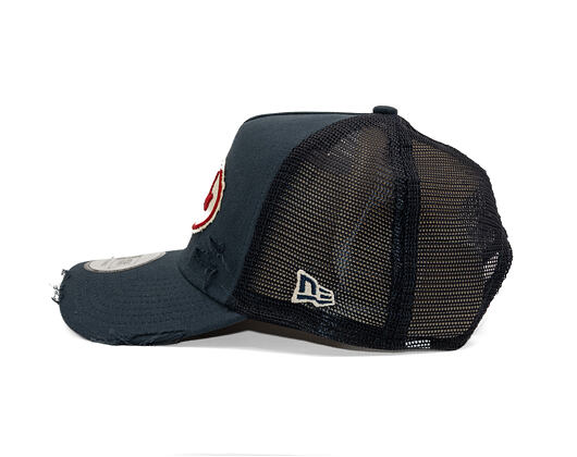 Kšiltovka New Era - Branded Oval Canvas Distress 9FORTY Trucker - Navy
