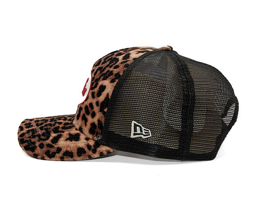 Dámská Kšiltovka New Era - Branded Leopard 9FORTY M-CROWN Trucker - Camel