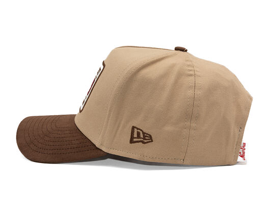 Kšiltovka New Era - Branded Suede Patch 9FORTY A-Frame - Camel