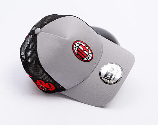 Kšiltovka New Era -  Patch 9FORTY Trucker - Ac Milan - Grey