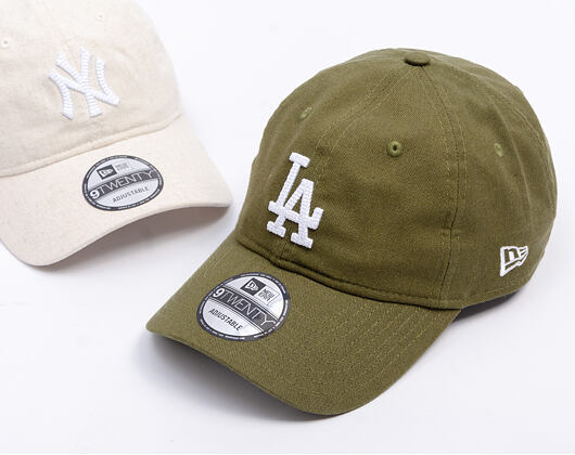 Kšiltovka New Era - MLB Linen 9TWENTY - LA Dodgers - New Olive