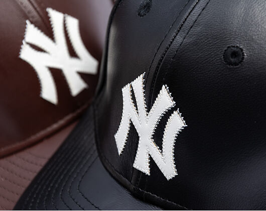 Kšiltovka New Era - MLB IMAGE DROP - Leather 9FORTY M-CROWN - NY Yankees - Black