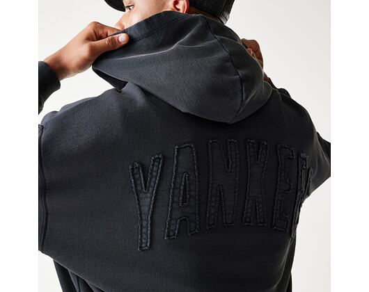 Mikina New Era - MLB Washed Full Zip Hoody - NY Yankees - Black