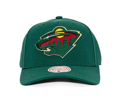 Kšiltovka Mitchell & Ness - Minnesota Wild - Team Ground 2.0 Pro Snapback - Hunter Green