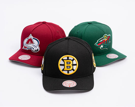 Kšiltovka Mitchell & Ness - Boston Bruins - Double Clutch Pro Snapback - Black