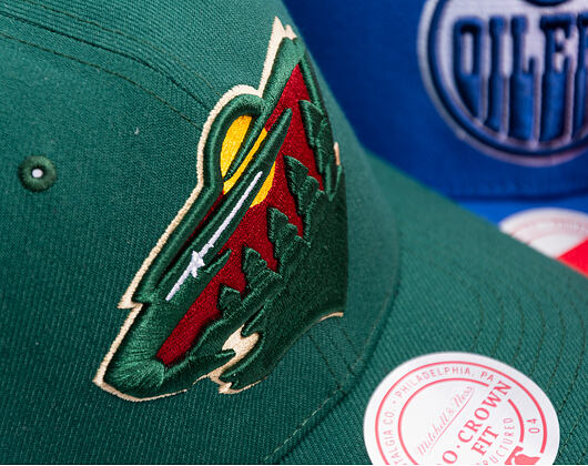 Kšiltovka Mitchell & Ness - Minnesota Wild - Team Ground 2.0 Pro Snapback - Hunter Green
