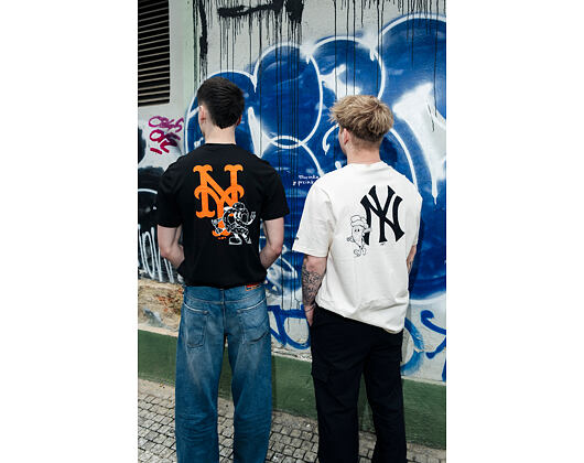 Triko New Era - MLB Food Graphic Tee - NY Yankees - Off White