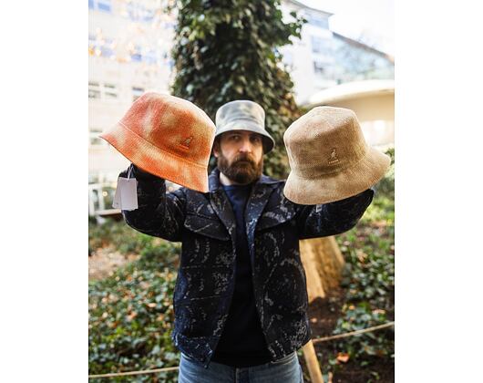 Klobouk Kangol - Tie Dye Knit Bucket - Black/Natural