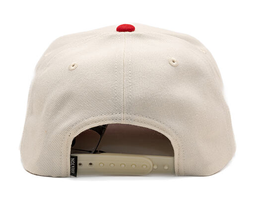 Kšiltovka Brixton - Crest MP Snapback - Off White/Rush