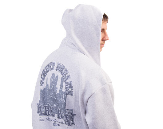 Mikina Karl Kani - Signature Oversized Zip Hoodie - Heather Grey