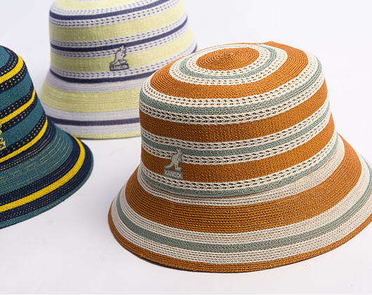 Klobouk Kangol - Tropic Resort Stripe Lahinch - Rustic Caramel Multi
