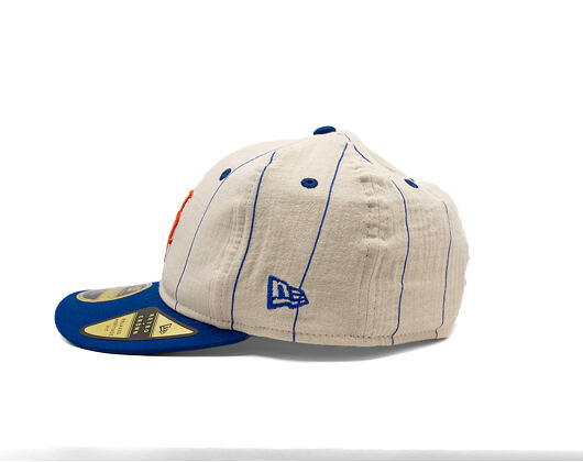 Kšiltovka New Era - MLB Retro Linen Pinstripe 59FIFTY Retro Crown - NY Mets - NY Logo - Off White
