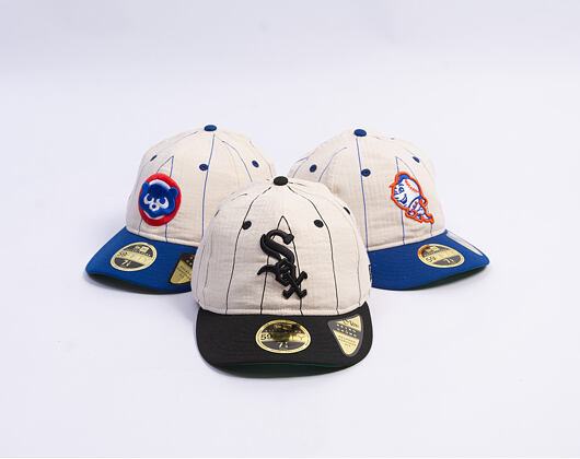 Kšiltovka New Era - MLB Retro Linen Pinstripe 59FIFTY Retro Crown - Chicago White Sox - Team Color