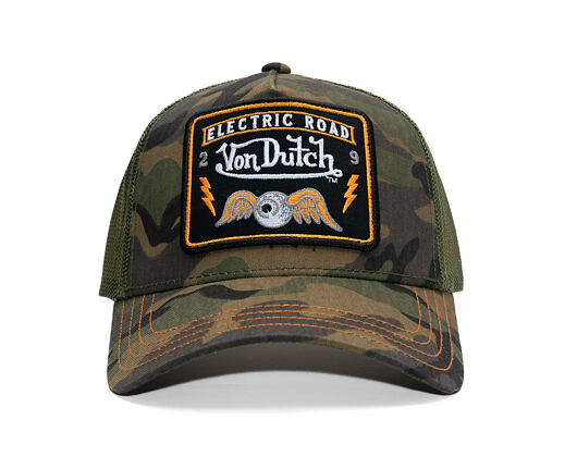 Kšiltovka Von Dutch - Trucker - Electric Road Green Camo