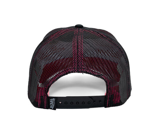 Kšiltovka Von Dutch - Trucker - Rubber Logo Black/Electric Pink