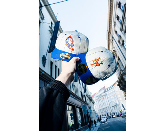 Kšiltovka New Era - MLB Retro Linen Pinstripe 59FIFTY Retro Crown - NY Mets - NY Logo - Off White
