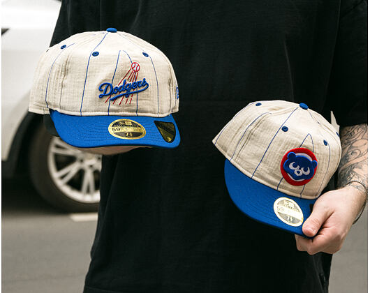 Kšiltovka New Era - MLB Retro Linen Pinstripe 59FIFTY Retro Crown - LA Dodgers - Team Color