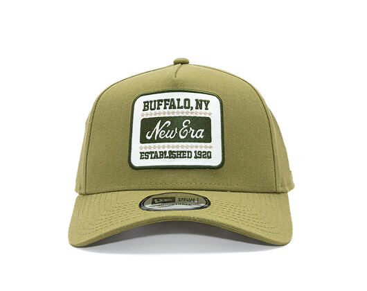 Kšiltovka New Era - Branded Buffalo Patch Linen 9FORTY A-Frame - New Olive