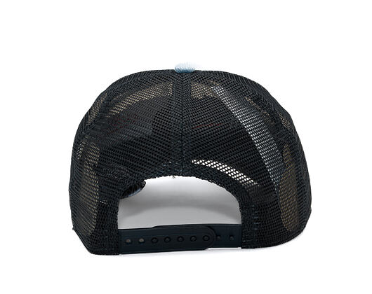 Kšiltovka New Era - Branded Denim Leather Patch 9FORTY A-Frame Trucker - Navy
