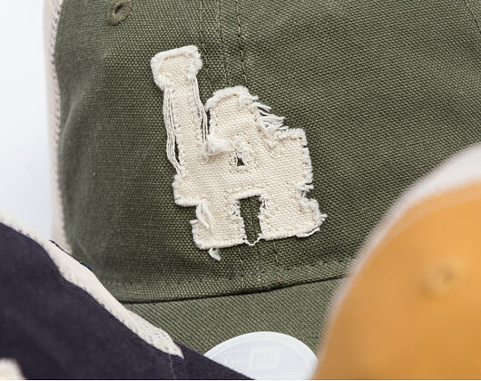 Dámská Kšiltovka New Era - MLB Distress Trucker 9TWENTY Trucker - LA Dodgers - New Olive