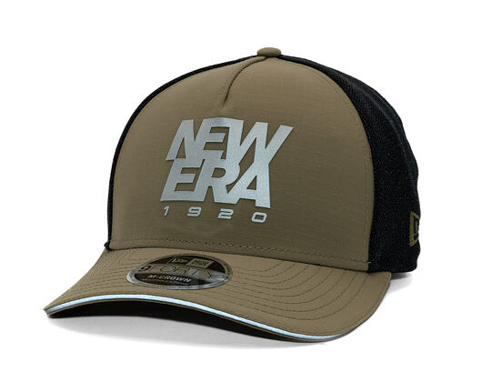 Kšiltovka New Era - Branded Reflective 9FORTY M-CROWN A-Frame Trucker - New Olive