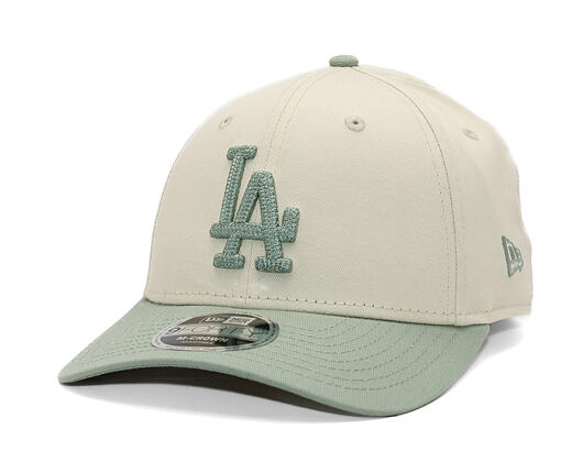 Kšiltovka New Era - MLB Side Script 9FORTY M-CROWN - LA Dodgers - Cream / Pastel Green