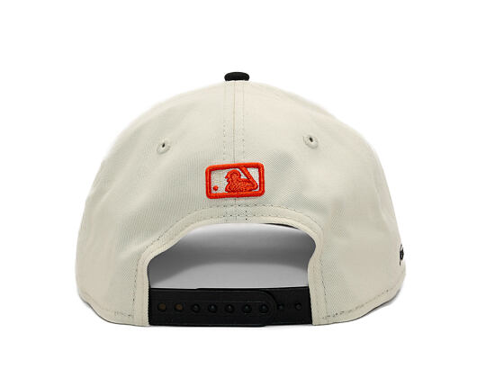 Kšiltovka New Era - MLB Side Script 9FORTY M-CROWN - NY Mets - Cream / Black