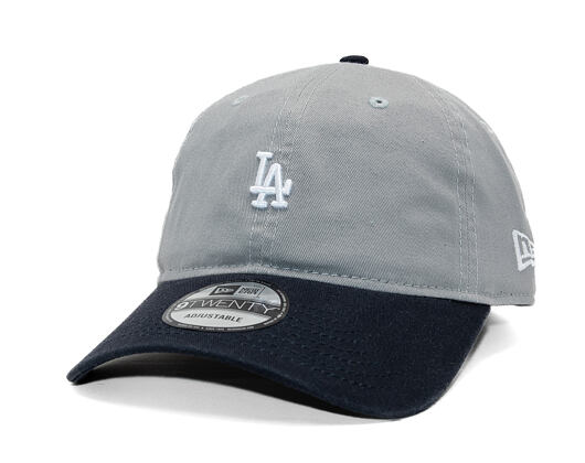 Kšiltovka New Era - MLB Mini Logo Washed Contrast 9TWENTY - LA Dodgers - Grey / Navy