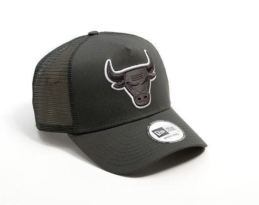 Kšiltovka New Era - NBA Outline 9FORTY A-Frame Trucker - Chicago Bulls - Steel / White