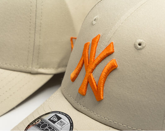 Dětská Kšiltovka New Era - MLB Essential 9FORTY - NY Yankees - Stone / Orange