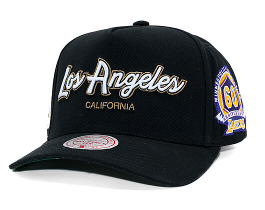 Kšiltovka Mitchell & Ness - NBA - La Script 2.0 - Los Angeles Lakers - Black/Green