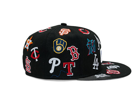 Kšiltovka New Era - MLB All Over Logo 59FIFTY - Black