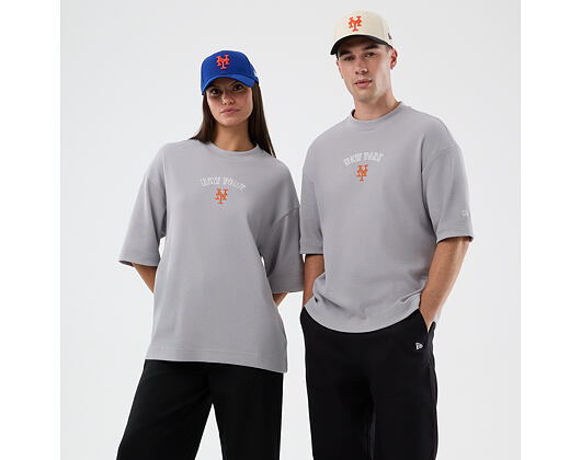 Triko New Era - MLB Waffle Box Tee - NY Mets - Grey
