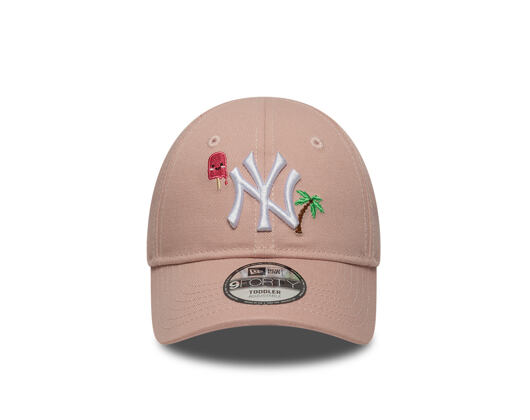Dětská Kšiltovka New Era - MLB Summer Icon 9FORTY - NY Yankees - Pink Rouge / White