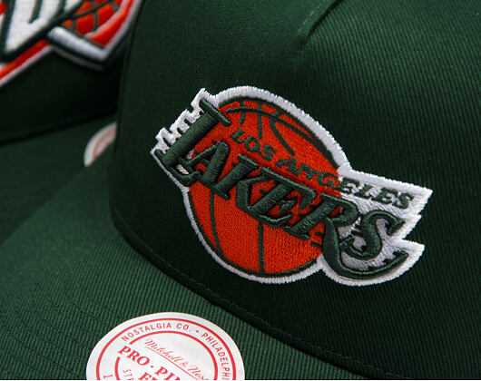 Kšiltovka Mitchell & Ness - NBA - Emerald Slam - Los Angeles Lakers - Green/Orange