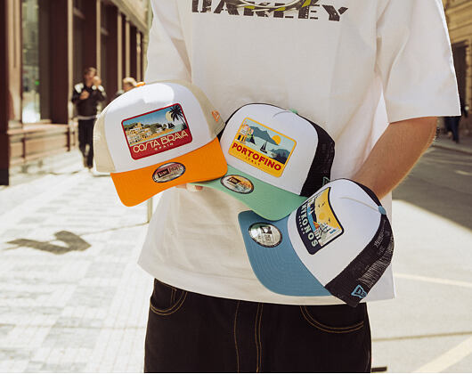 Kšiltovka New Era - Branded Location Patch 9FORTY A-Frame Trucker - Orange