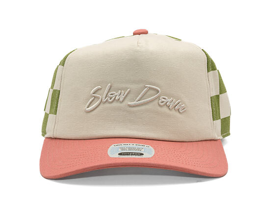 Kšiltovka Brixton - Slow Down Mp Snapback - Sublime Green Gingham/Whitecap