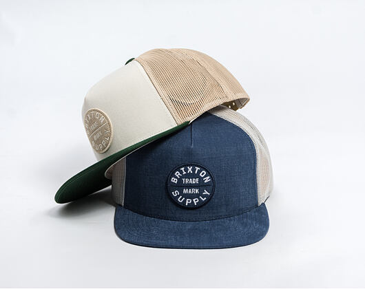 Kšiltovka Brixton - Oath Mp Trucker Hat - Blue Chambray/White