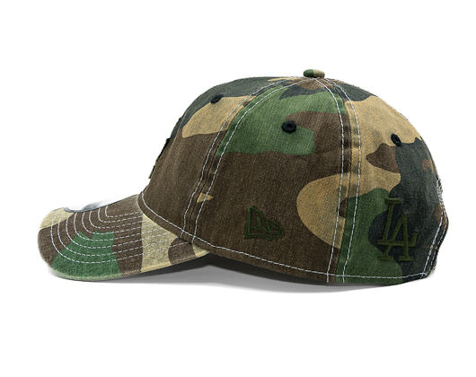 Kšiltovka New Era - MLB Distressed Woodland 9TWENTY - LA Dodgers - Green