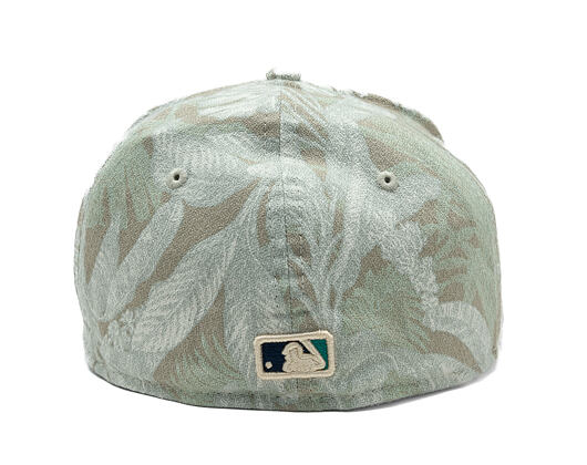 Kšiltovka New Era - MLB Three Looms "Leafy Palm" 59FORTY A-Frame - Seattle Mariners - Stone