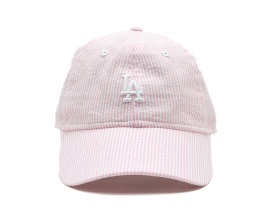 Dětská Kšiltovka New Era - MLB Seersucker 9TWENTY - LA Dodgers - Pink Rouge
