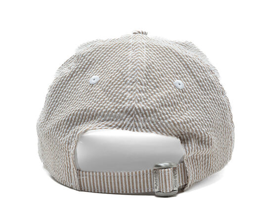 Kšiltovka New Era - MLB Seersucker 9TWENTY - Oakland Athletics - Stone / White