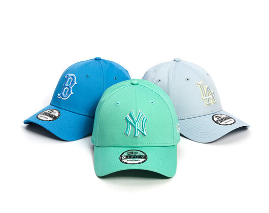 Kšiltovka New Era - MLB League Essential 9FORTY - NY Yankees - Green / Sky Blue